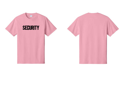 NYC Factory Men's Security Cotton T-Shirt - Front Only - Candy Pink