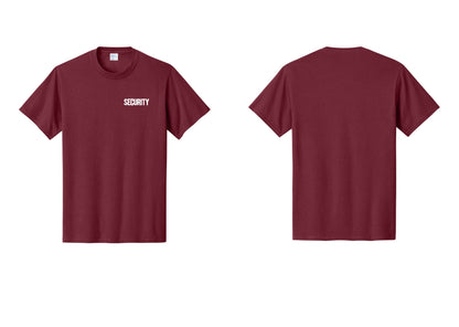 NYC Factory Men's Security Cotton T-Shirt - Chest Only - Cardinal