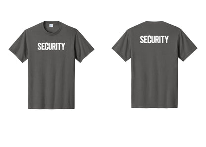 NYC Factory Men's Security Cotton T-Shirt - Front + Back - Charcoal