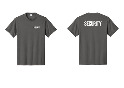 NYC Factory Men's Security Cotton T-Shirt - Chest + Back - Charcoal