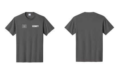 NYC Factory Custom Logo Men's Security Cotton T-Shirt - SECURITY + Your Logo - Charcoal