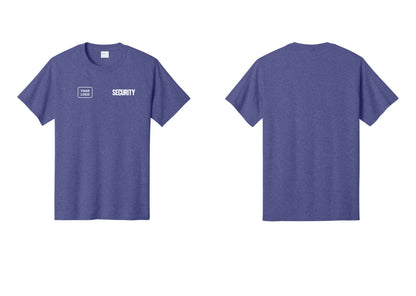 NYC Factory Custom Logo Men's Security Cotton T-Shirt - SECURITY + Your Logo - Heather Purple