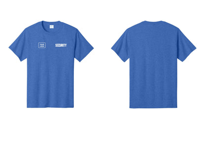 NYC Factory Custom Logo Men's Security Cotton T-Shirt - SECURITY + Your Logo - Heather Royal