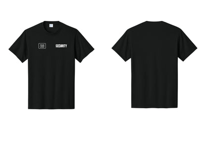 NYC Factory Custom Logo Men's Security Cotton T-Shirt - SECURITY + Your Logo - Black