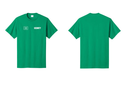 NYC Factory Custom Logo Men's Security Cotton T-Shirt - SECURITY + Your Logo - Kelly