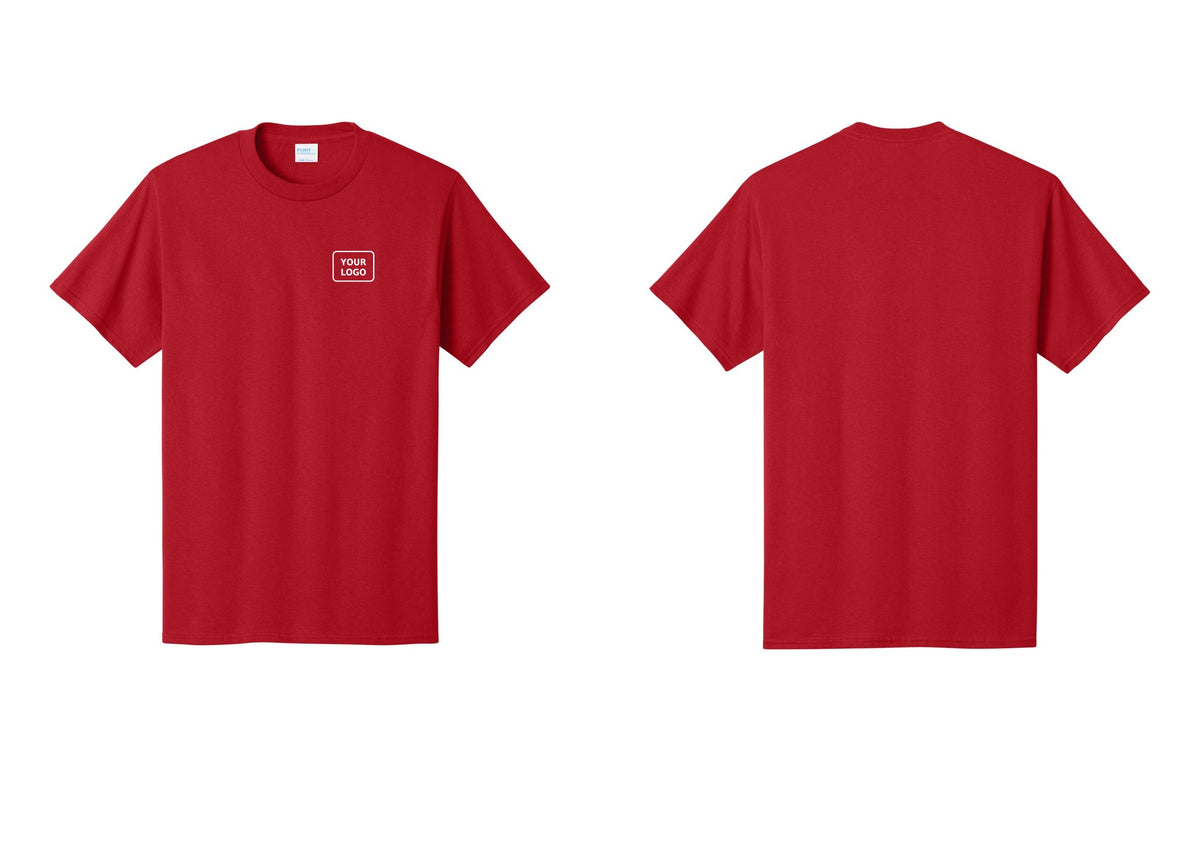NYC Factory Custom Logo Men's Security Cotton T-Shirt - Your Logo Only - Red