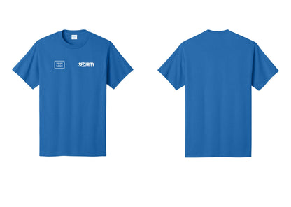 NYC Factory Custom Logo Men's Security Cotton T-Shirt - SECURITY + Your Logo - Royal