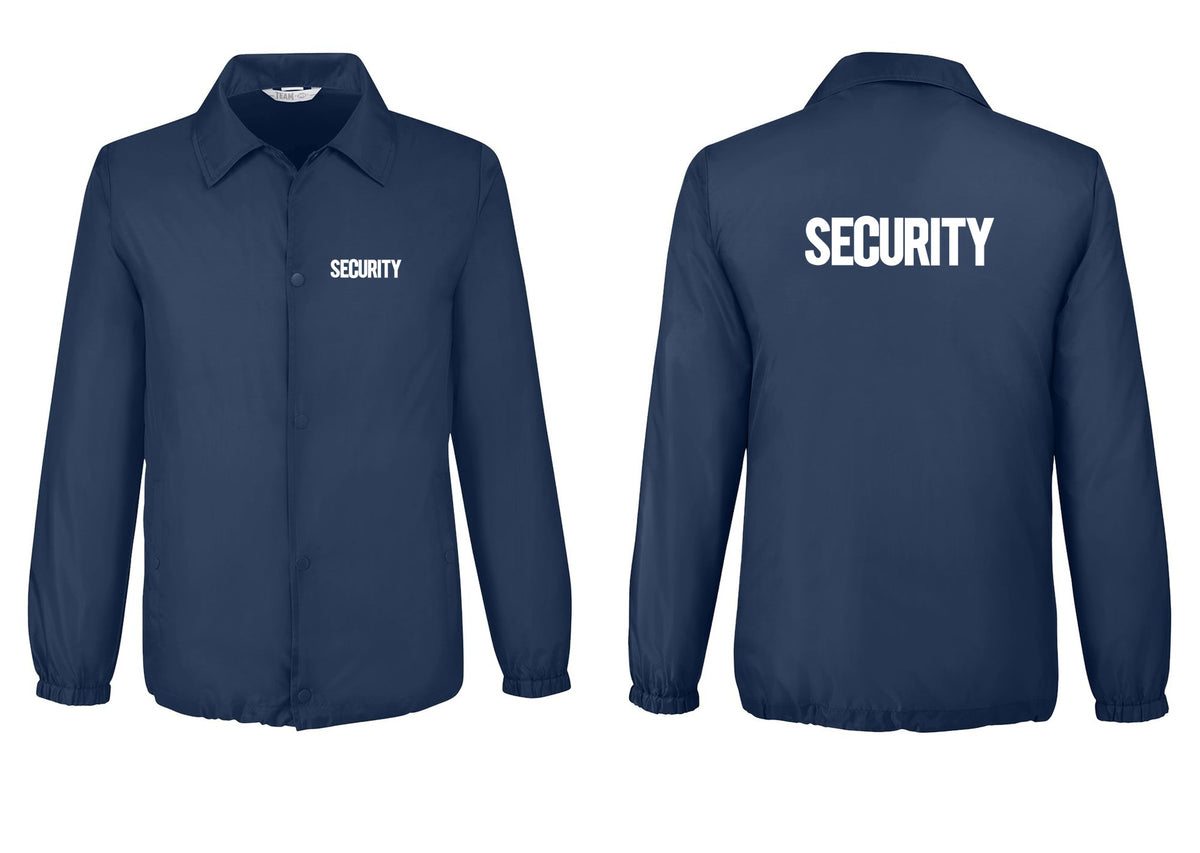 NYC Factory Security Snap-Front Coaches Jacket (Bold) - Chest + Back - Sport Dark Navy