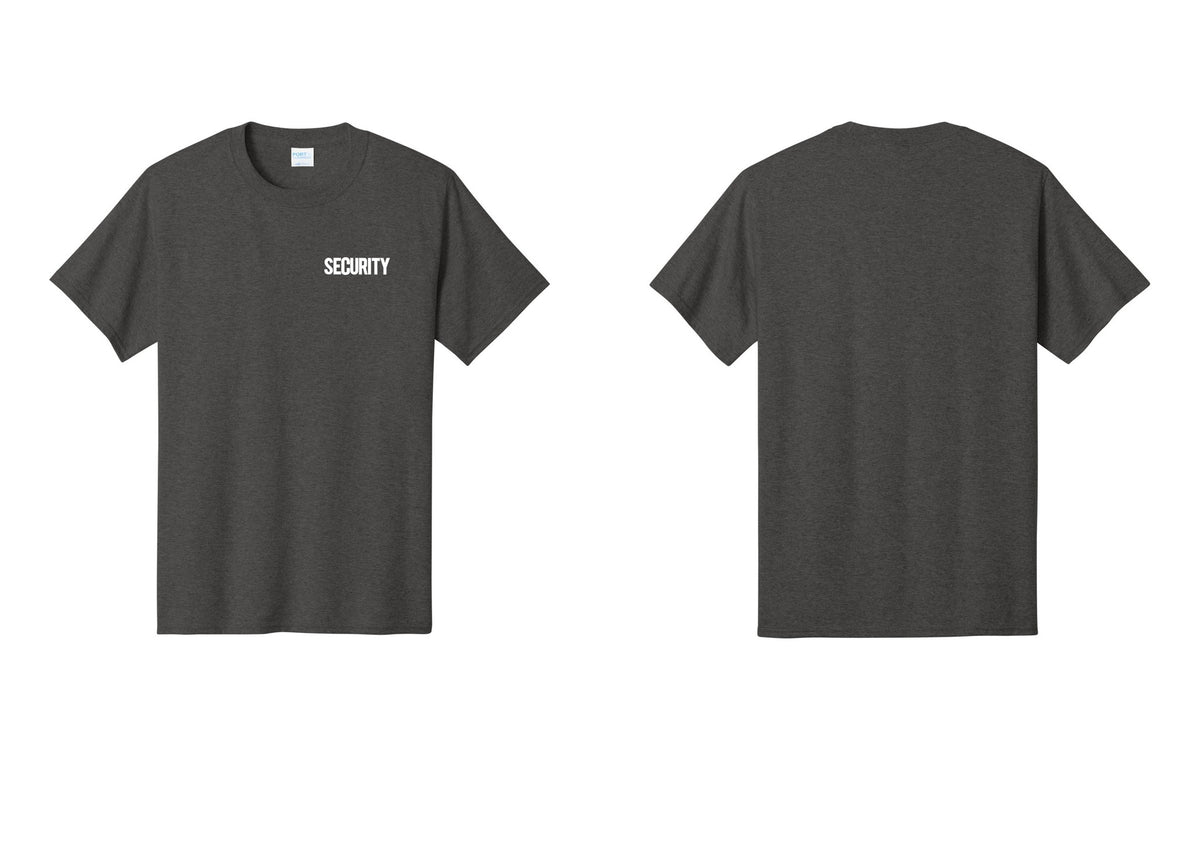 NYC Factory Men's Security Cotton T-Shirt - Chest Only - Dark Heather Grey