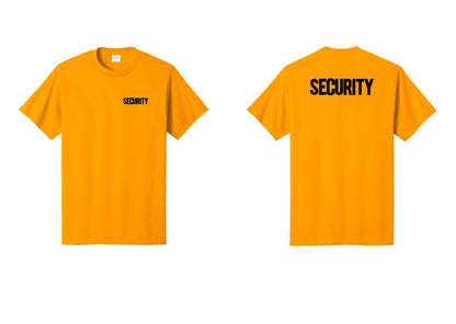 NYC Factory Men's Security Cotton T-Shirt - Chest + Back - Gold