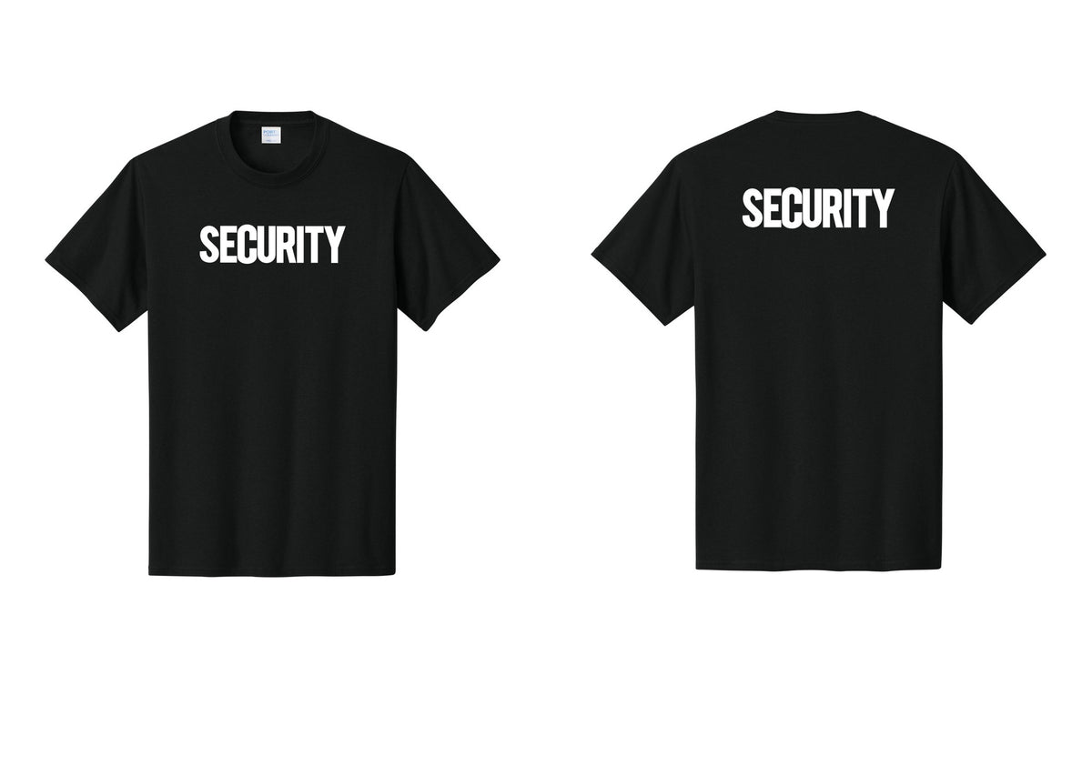 NYC Factory Men's Security Cotton T-Shirt - Front + Back - Black