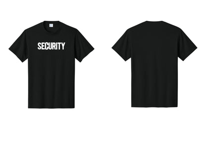 NYC Factory Men's Security Cotton T-Shirt - Front Only - Black