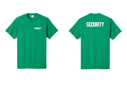 NYC Factory Men's Security Cotton T-Shirt - Chest + Back - Kelly