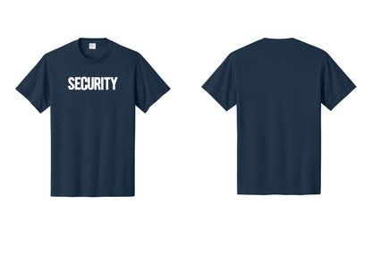 NYC Factory Men's Security Cotton T-Shirt - Front Only - Navy