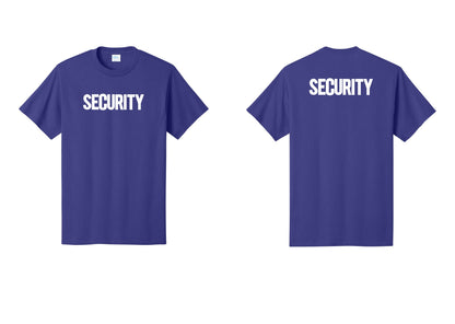 NYC Factory Men's Security Cotton T-Shirt - Front + Back - Purple