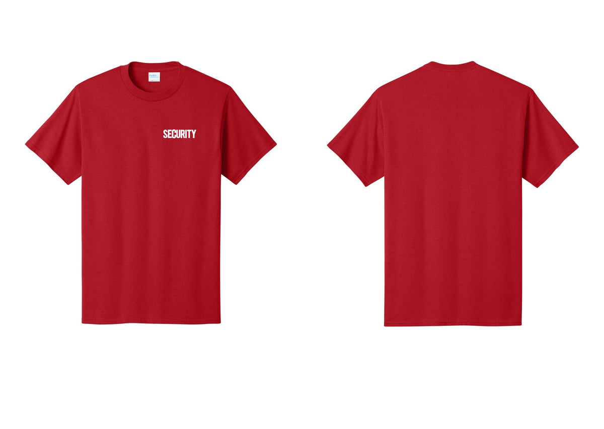 NYC Factory Men's Security Cotton T-Shirt - Chest Only - Red