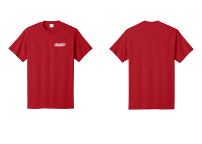 NYC Factory Men's Security Cotton T-Shirt - Chest Only - Red