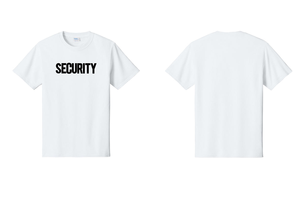 NYC Factory Men's Security Cotton T-Shirt - Front Only - White