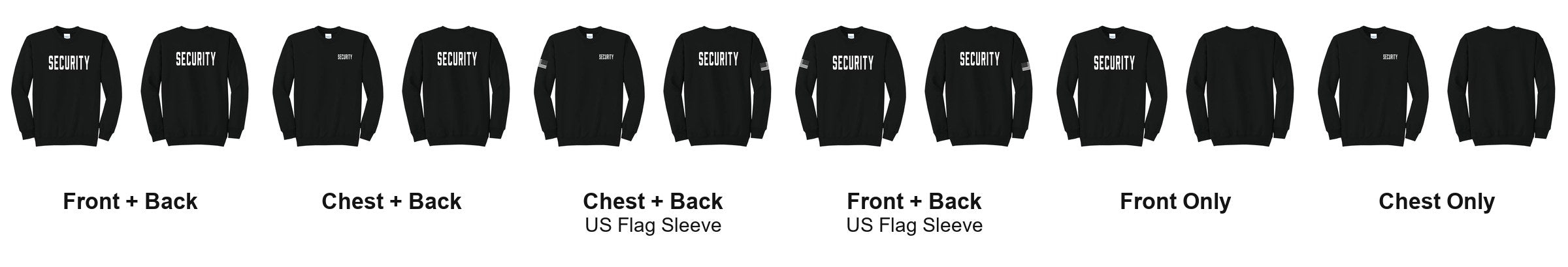 SECURITY t-shirt print layouts