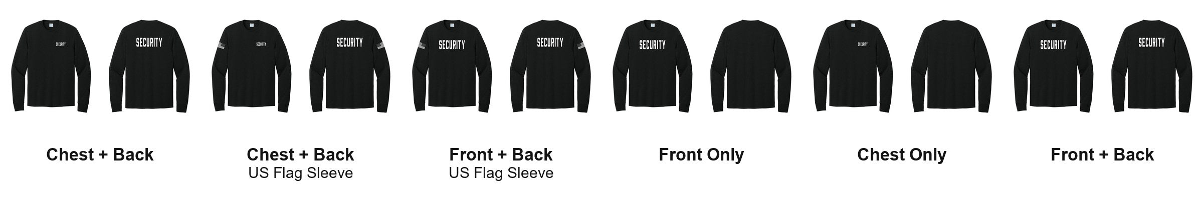 SECURITY t-shirt print layouts