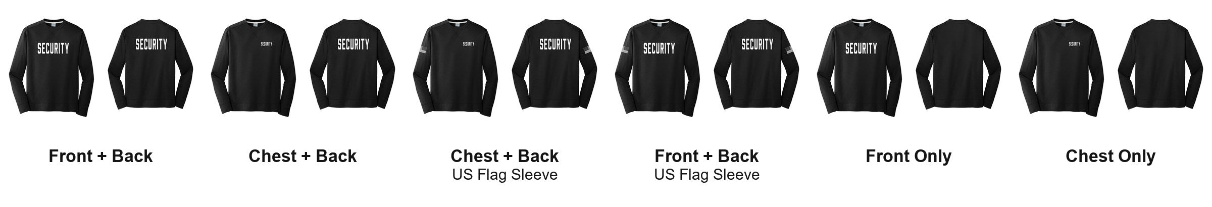 SECURITY t-shirt print layouts