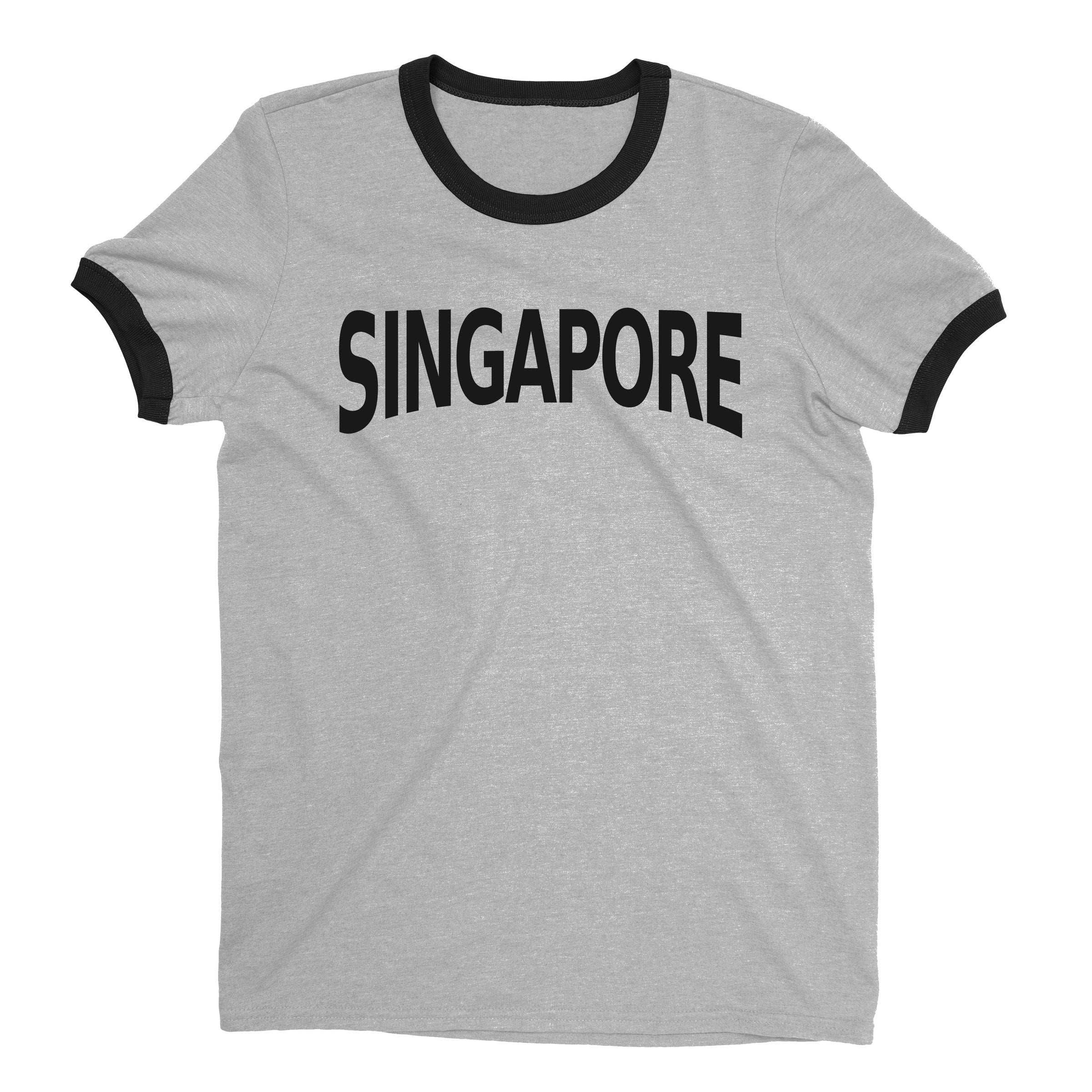 Singapore Ringer Tee — Heather Gray