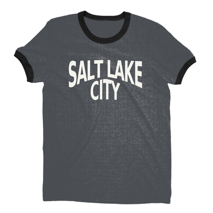 Salt Lake City Ringer Tee — Dark Heather
