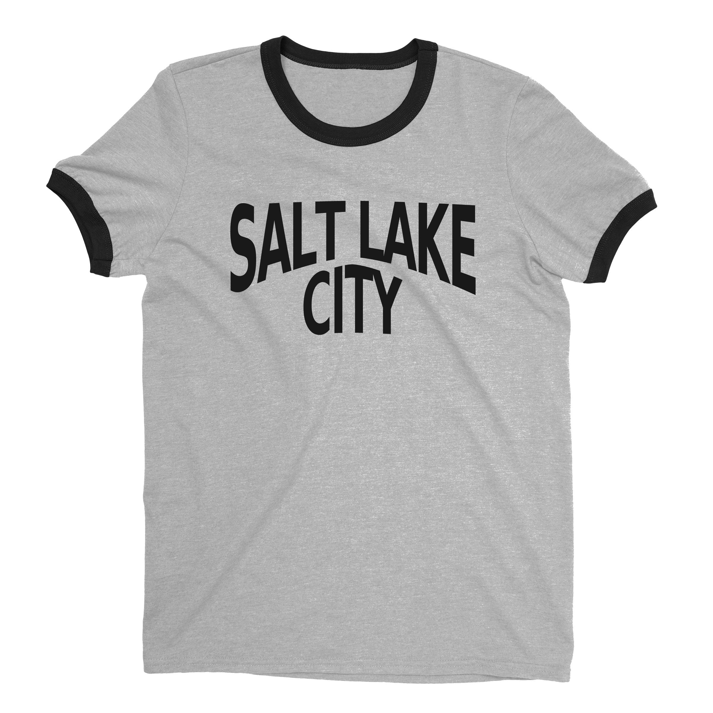 Salt Lake City Ringer Tee — Heather Gray