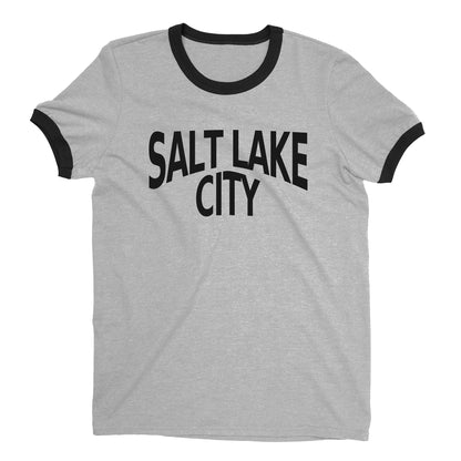 Salt Lake City Ringer Tee — Heather Gray
