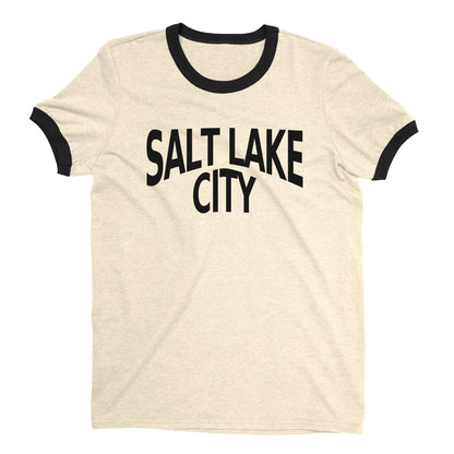 Salt Lake City Ringer Tee — Natural