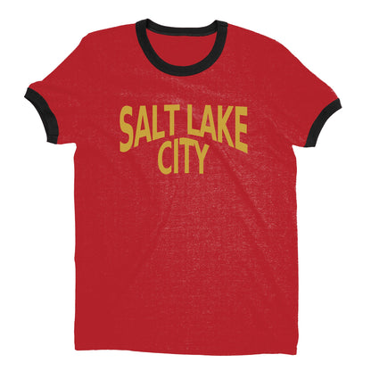 Salt Lake City Ringer Tee — Red