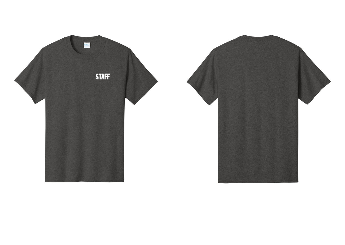 NYC Factory Staff T-Shirt, Bold Lettering - Chest Only - Dark Heather Grey