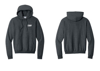 NYC Factory Staff Cotton Fleece Pullover Hoodie (Bold) - Chest Only - Dark Heather Grey