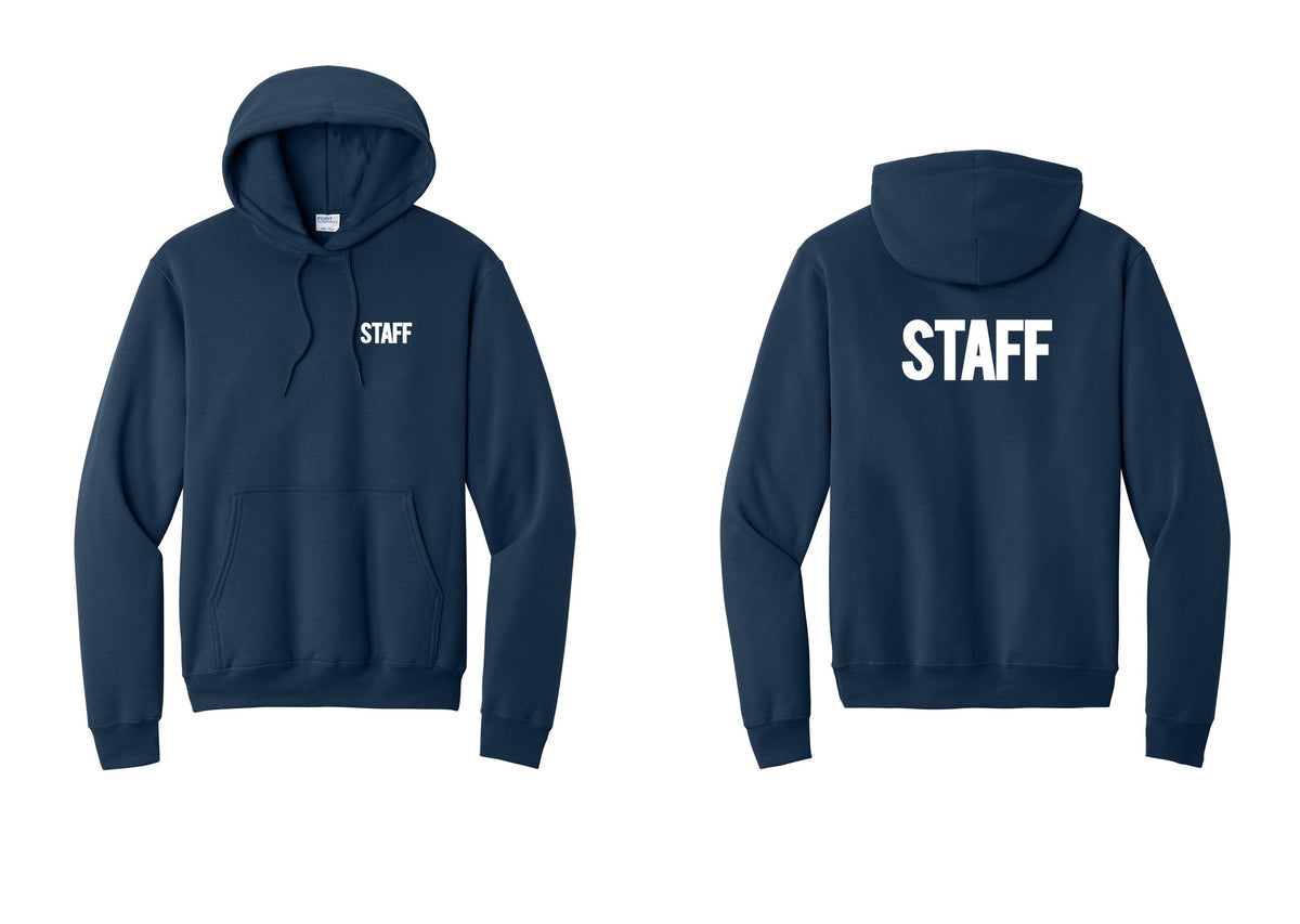NYC Factory Staff Cotton Fleece Pullover Hoodie (Bold) - Chest + Back - Navy
