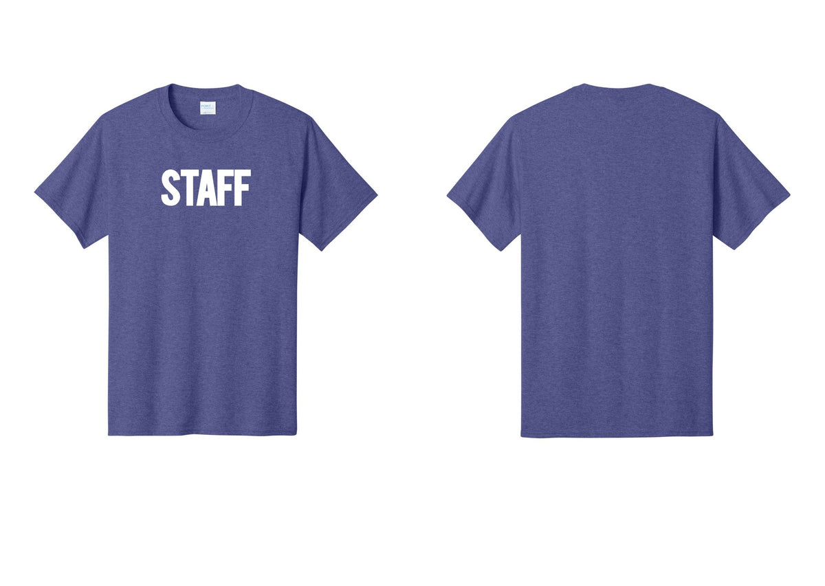 NYC Factory Staff T-Shirt, Bold Lettering - Front Only - Heather Purple