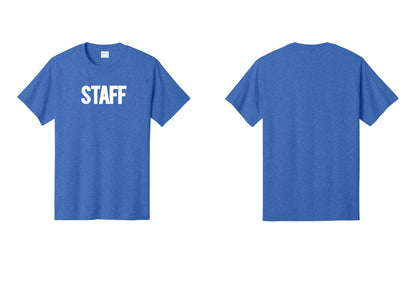 NYC Factory Staff T-Shirt, Bold Lettering - Front Only - Heather Royal