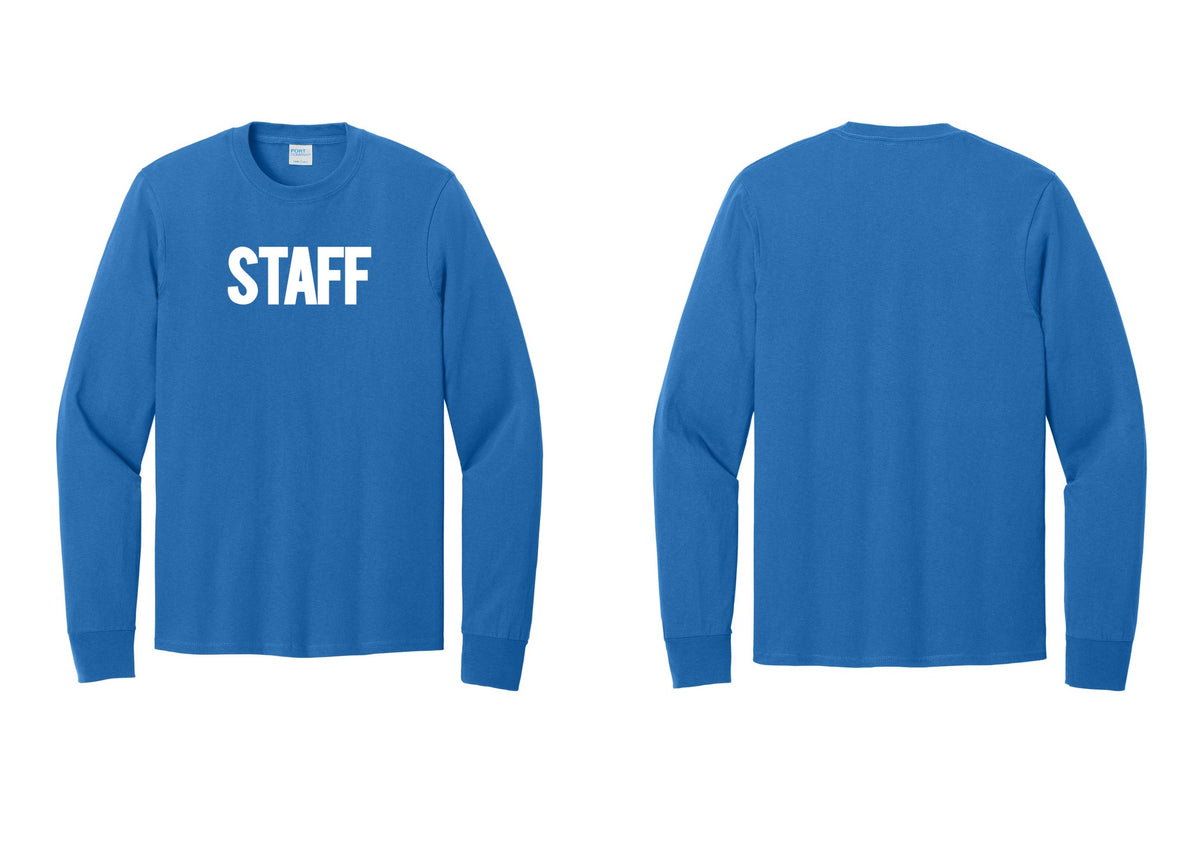 NYC Factory Staff Cotton Long Sleeve T-Shirt (Bold) - Front Only - Royal