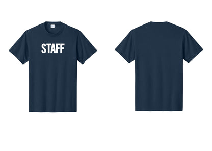 NYC Factory Staff T-Shirt, Bold Lettering - Front Only - Navy