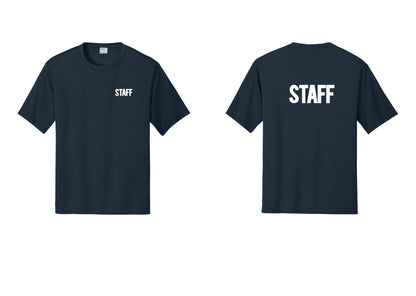 NYC Factory Staff Performance T-Shirt (Bold) - Chest + Back - Navy