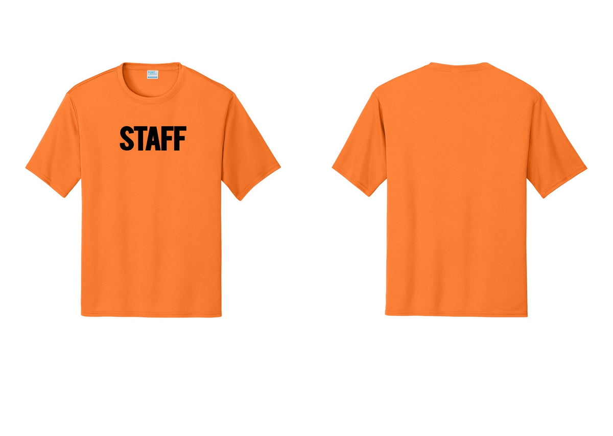 NYC Factory Staff Performance T-Shirt (Bold) - Front Only - Neon Orange