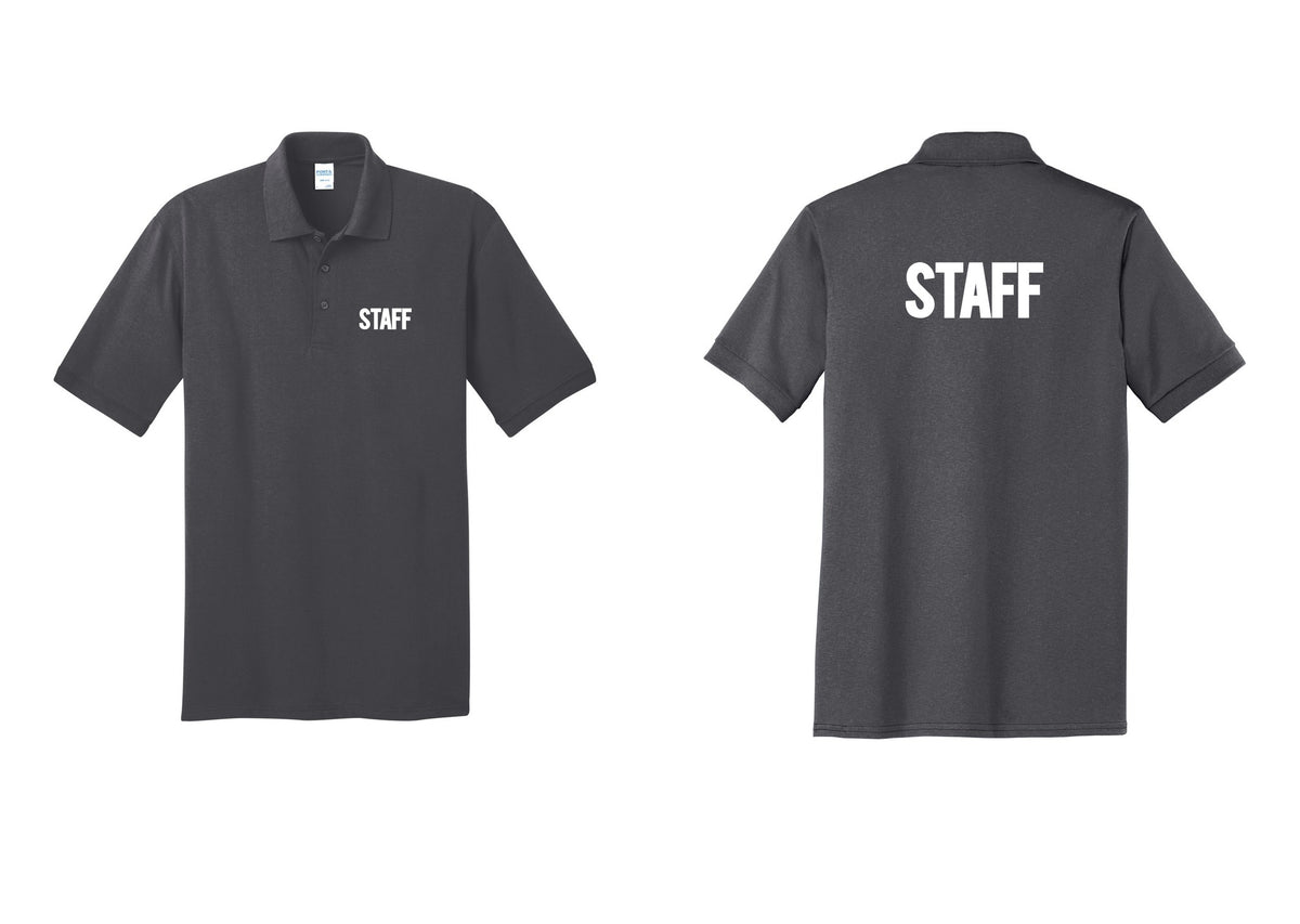 NYC Factory Staff Polo Shirt (Bold) - Chest + Back - Charcoal