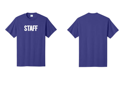 NYC Factory Staff T-Shirt, Bold Lettering - Front Only - Purple