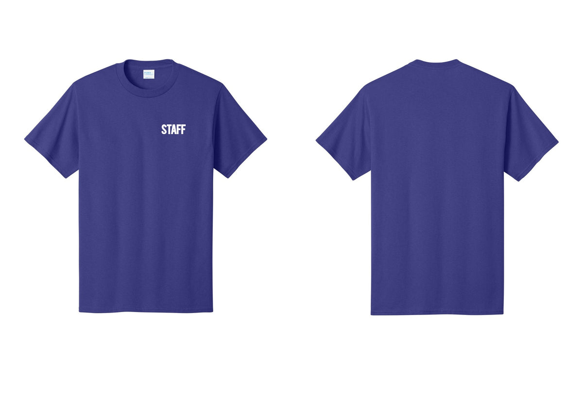 NYC Factory Staff T-Shirt, Bold Lettering - Chest Only - Purple