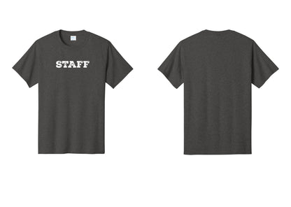 NYC Factory Staff T-Shirt, Rustic Lettering - Front Only - Dark Heather Grey