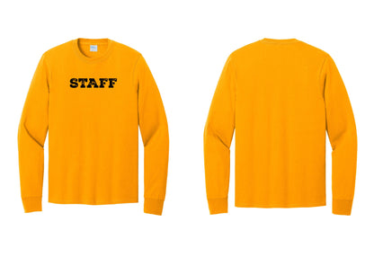 NYC Factory Staff Cotton Long Sleeve T-Shirt (Rustic) - Front Only - Gold