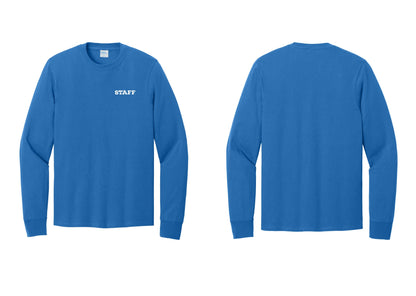 NYC Factory Staff Cotton Long Sleeve T-Shirt (Rustic) - Chest Only - Royal
