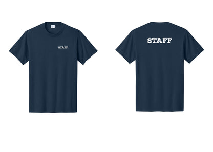 NYC Factory Staff T-Shirt, Rustic Lettering - Chest + Back - Navy