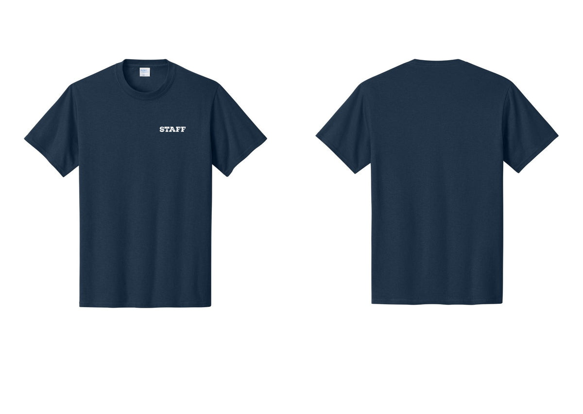 NYC Factory Staff T-Shirt, Rustic Lettering - Chest Only - Navy