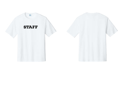 NYC Factory Staff Performance T-Shirt (Rustic) - Front Only - White