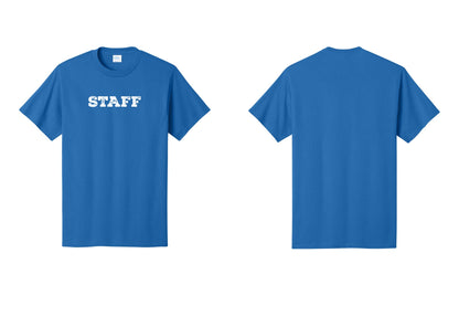 NYC Factory Staff T-Shirt, Rustic Lettering - Front Only - Royal